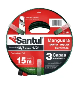 Manguera Jardín Santul 15 m 3 Capas con Conexión Reforzada