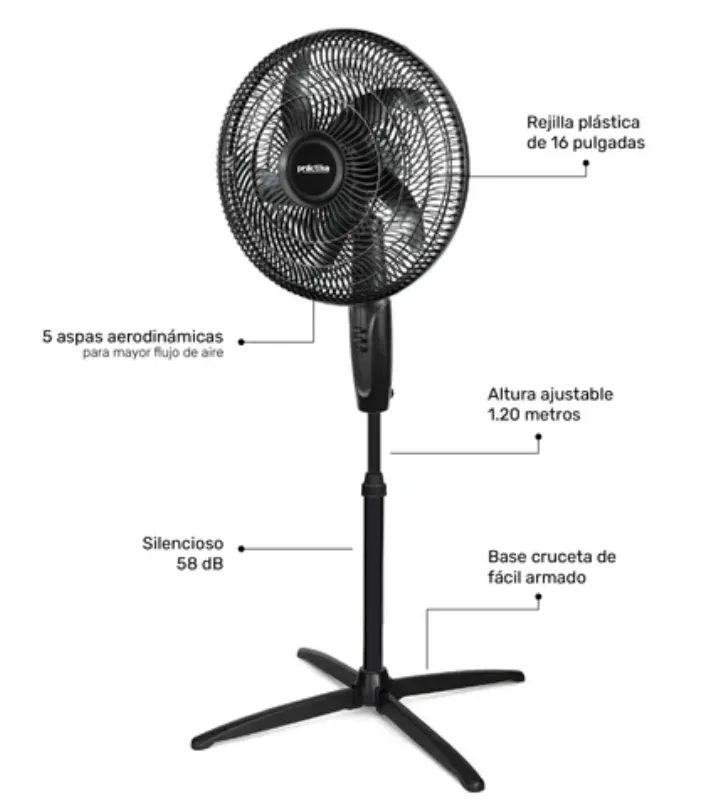 Ventilador de Pedestal Taurus Practika 16" – M94407101
