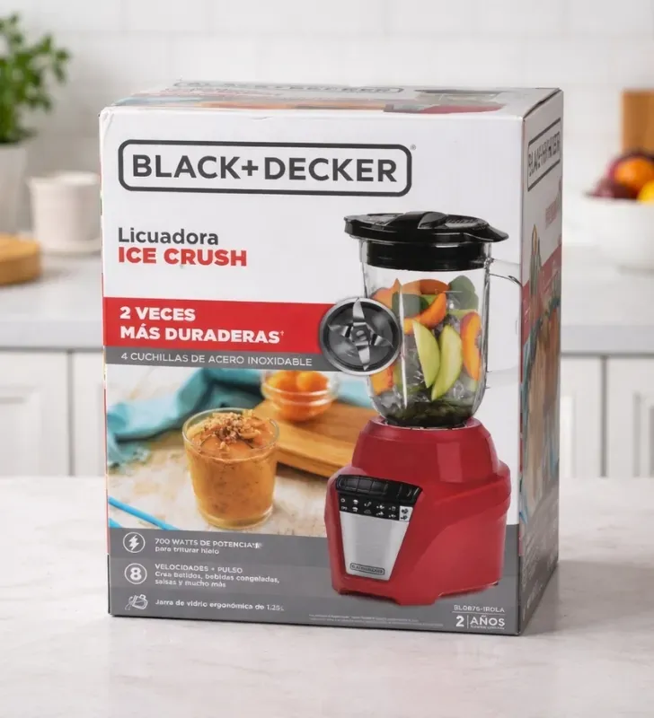 Licuadora Black + Decker 700W 8 Vel. Vidrio – BL0876-1RDLA