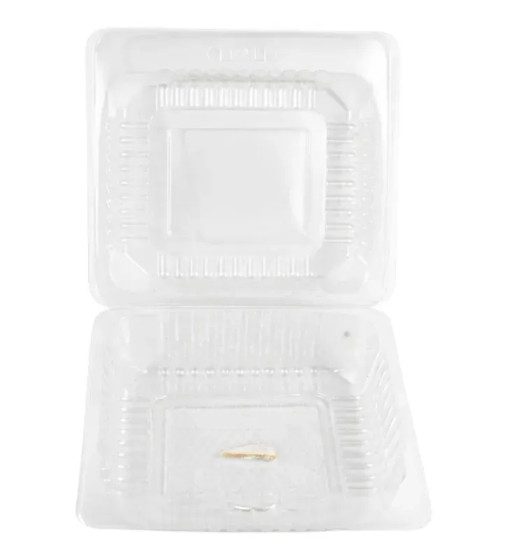 Domo Cuadrado INIX 14x14 – Contenedor de Poliestireno Transparente