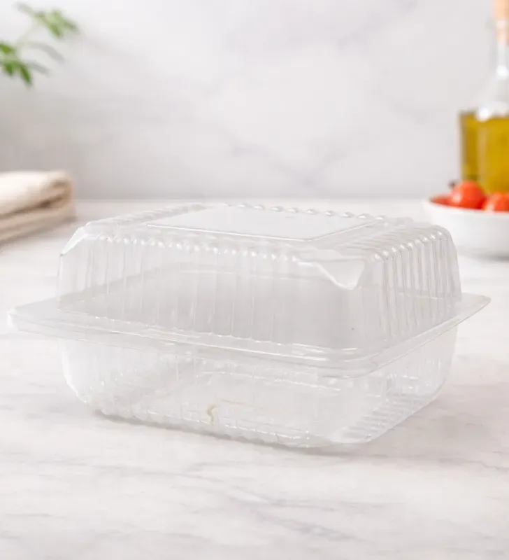 Domo Cuadrado INIX 14x14 – Contenedor de Poliestireno Transparente