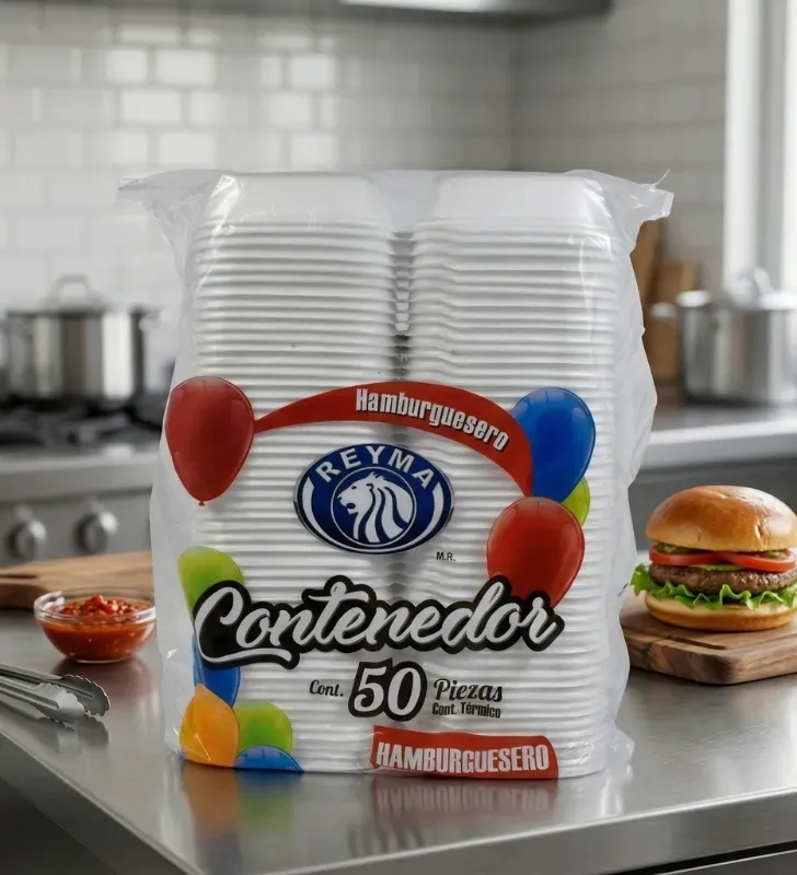 Domo Hamburguesero Reyma DHAMBU – Paquete 50 Piezas