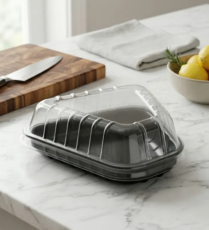 Domo de Poliestireno INIX RP22N – Contenedor trisngular Transparente