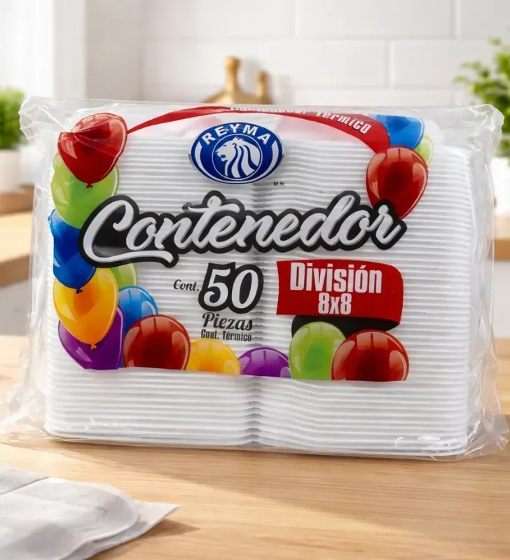 Domo Térmico Reyma 8x8 con División – Paquete 50 Piezas