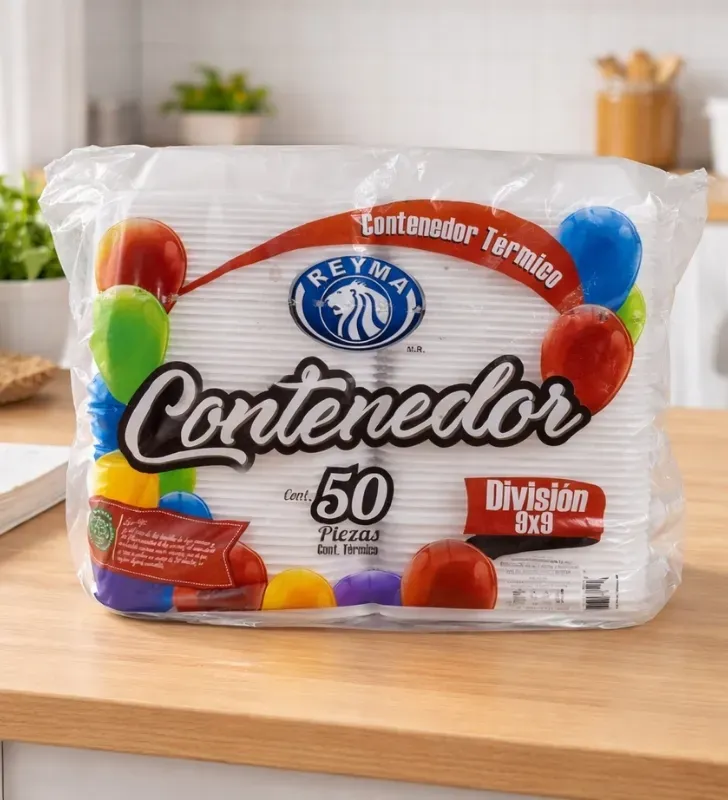 Domo Térmico Reyma 9x9 con División – Paquete 50 Piezas