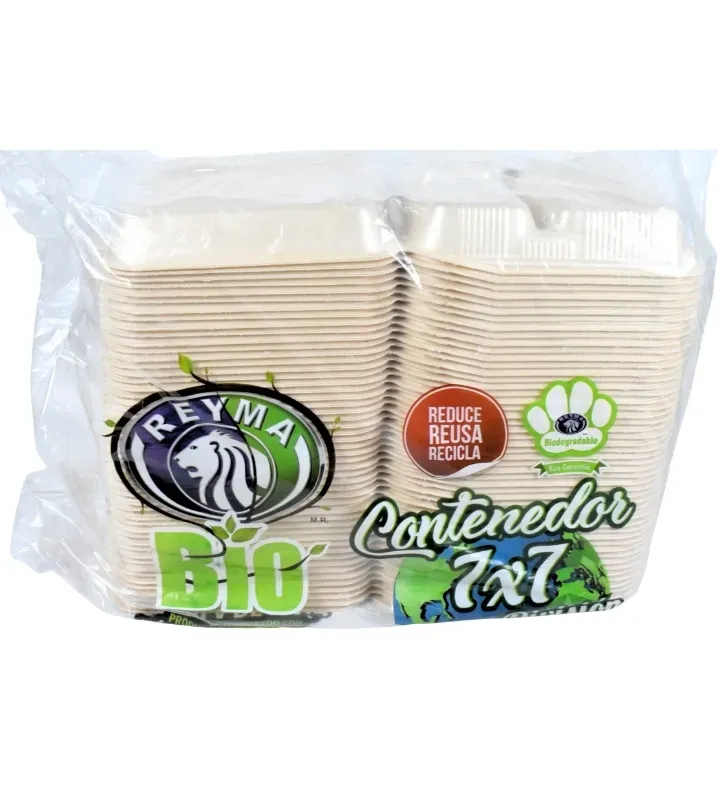Domo Biodegradable Reyma 7x7 con División – Paquete 50 pzas