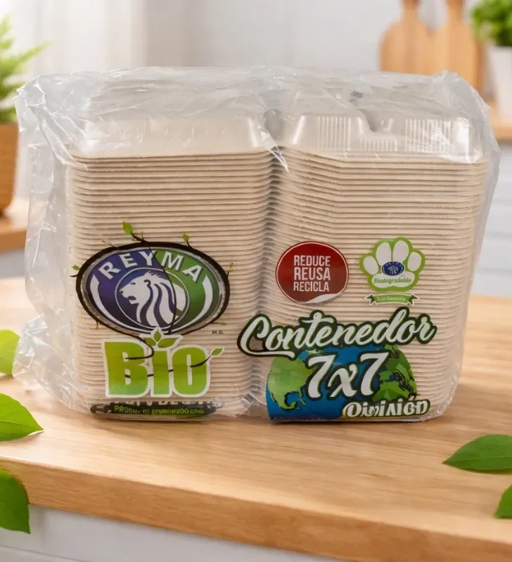 Domo Biodegradable Reyma 7x7 con División – Paquete 50 pzas
