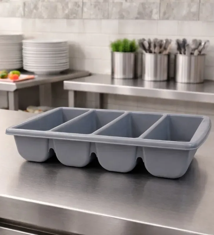 Portacubiertos Restaurantero Europlast 4 Cavidades – Polipropileno