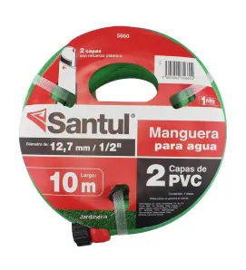 Manguera Santul 5660 10 m Bicapa ½″ con Conexión Plástica