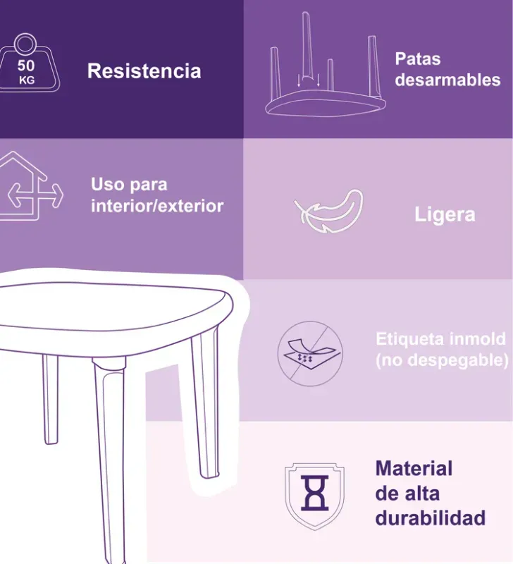 Mesa Infantil Piccola Duna – Decorada y Fácil de Armar