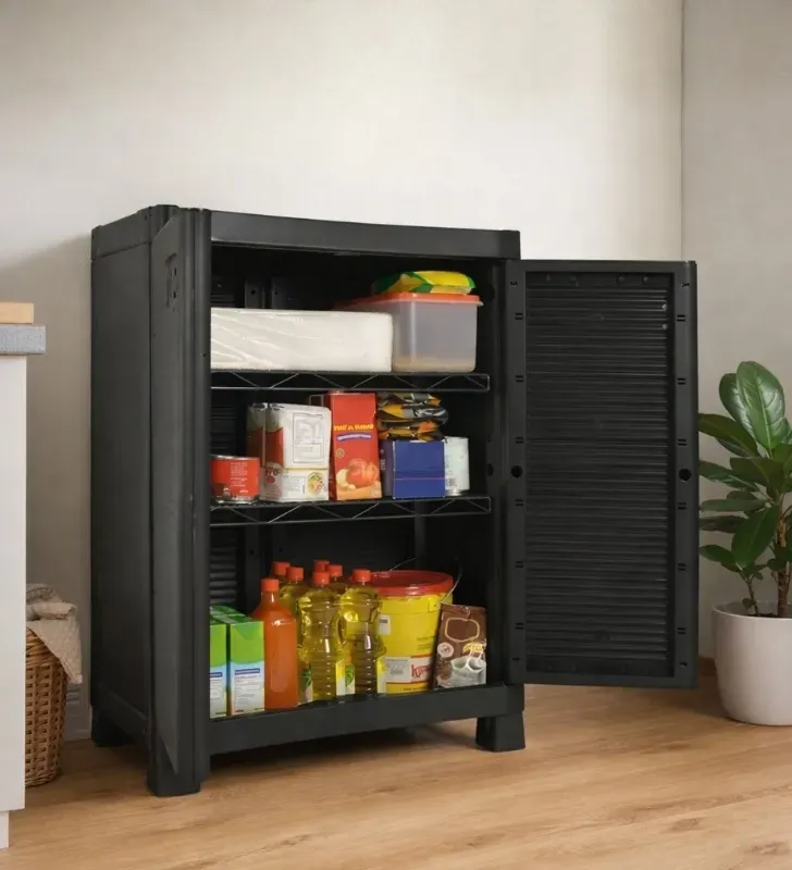 Cómoda Porto Duna Negra – Almacenamiento Resistente 90 kg