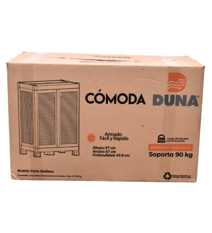 Cómoda Porto Duna Negra – Almacenamiento Resistente 90 kg