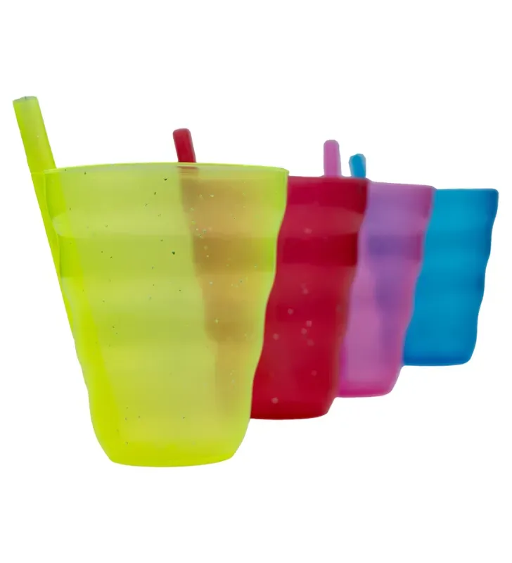 Vaso con Popote Fiesta Plásticos Bunny 300 ml – 4335