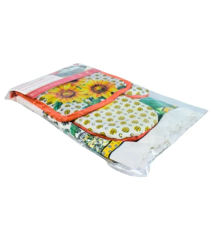 Juego de Cocina KT9051 Detalles – Manopla, Toalla y Posa Ollas