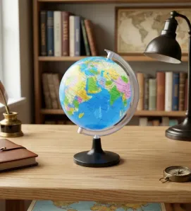 Globo Terráqueo Mediano Detalles MSG360 – Educativo y Decorativo