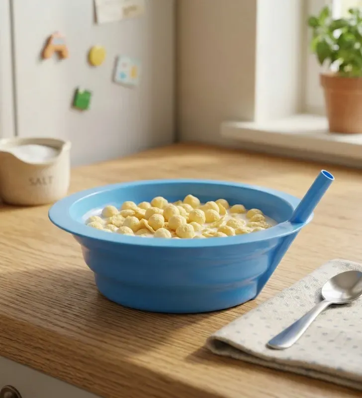 Plato Infantil con Popote Plásticos Bunny – Modelo 4240