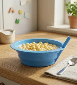 Plato Infantil con Popote Plásticos Bunny – Modelo 4240