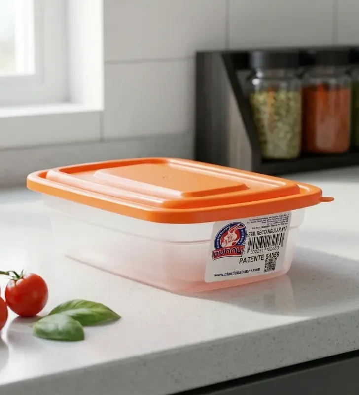 Hermético Rectangular No. 17 Plásticos Bunny 400 ml – 4278