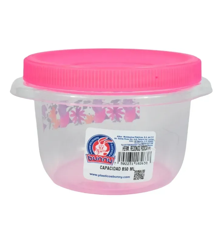 Hermético Redondo de Rosca No. 1 Plásticos Bunny 850 ml