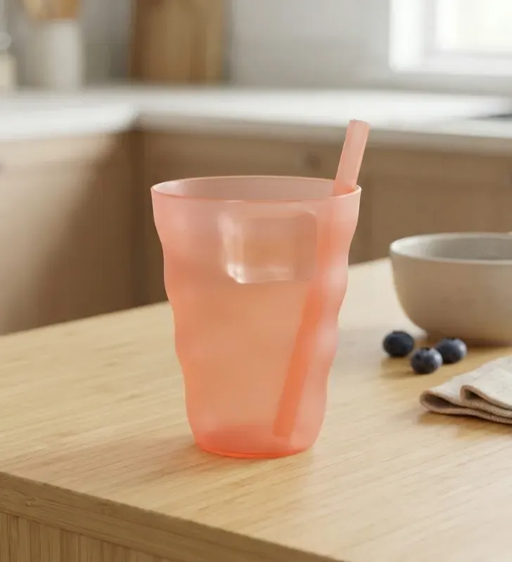 Vaso Infantil con Popote Plásticos Bunny 300 ml – 4331