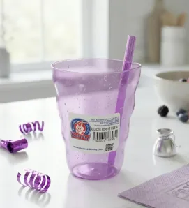 Vaso con Popote Fiesta Plásticos Bunny 300 ml – 4335