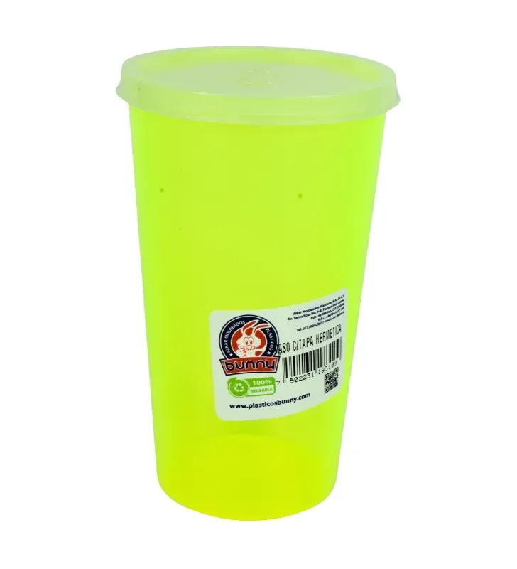 Vaso Chelero 500 ml con Tapa Hermética Plásticos Bunny – 4245