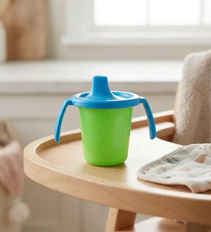 Vaso Entrenador con Chupete y Asas Plásticos Bunny 210 ml