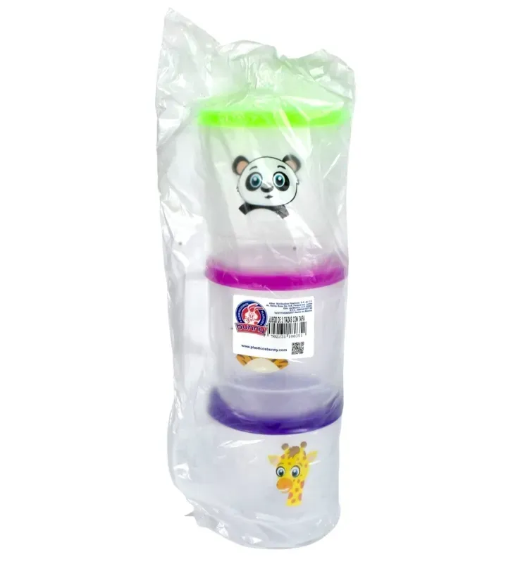 Juego de 3 Tazas con Tapa Infantiles Plásticos Bunny – 4043