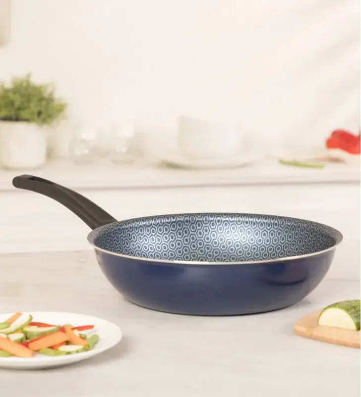 Wok de Aluminio Ekco 28 cm Classic Azul – 3 Litros
