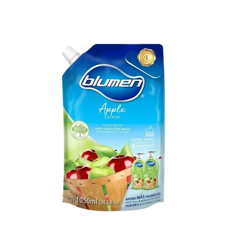 Jabón líquido Blumen Apple Cocktail 1 050 ml – Antibacterial y Suave