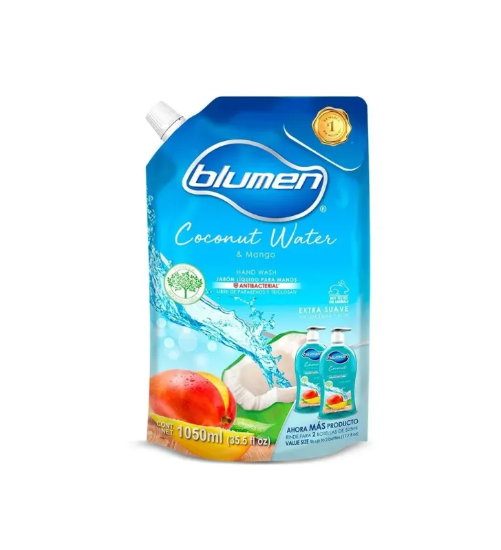 Jabón Líquido Blumen Coconut Water & Mango 1 050 ml Antibacterial