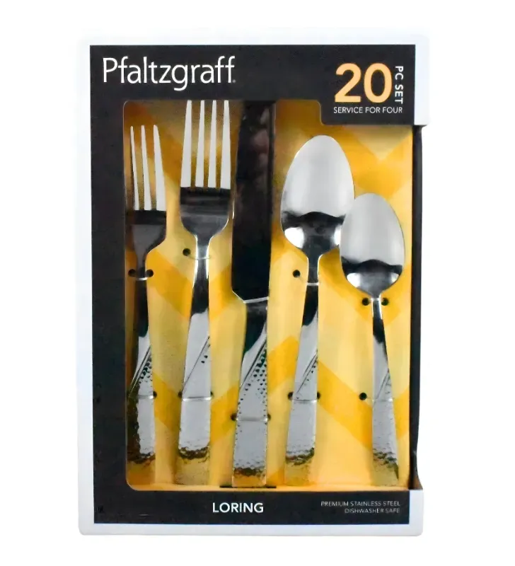 Juego de Cubiertos Pfaltzgraff Loring 20 Piezas – Acero Inoxidable