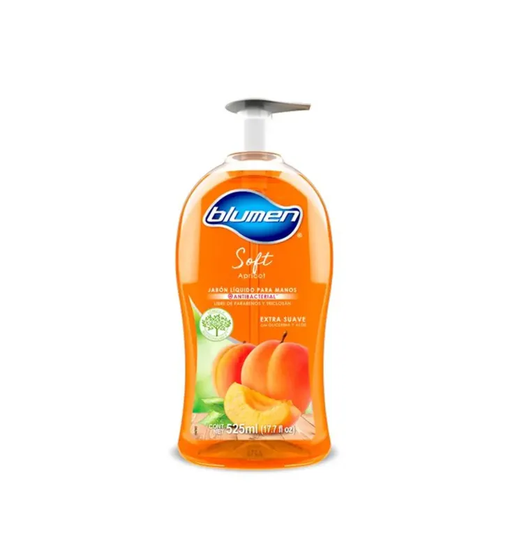 Jabón líquido Blumen Soft Apricot 525 ml – Antibacterial y Suave