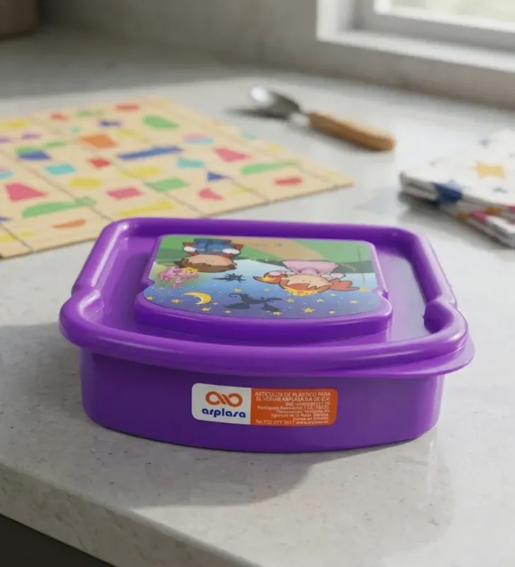 Sandwichera Infantil con Bisagra Arplasa – Porta Sándwich Decorado