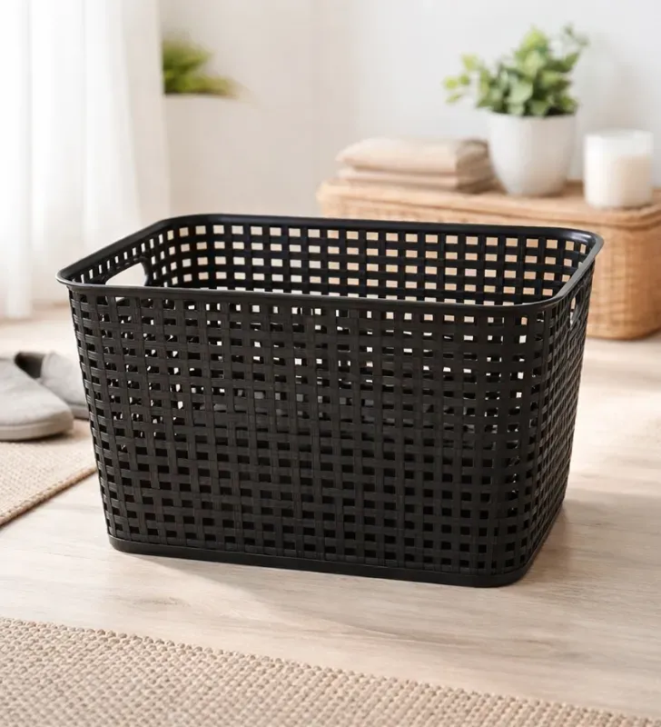 Canasta de Ratán Grande Cubasa 19.5 L – Color Chocolate 1893