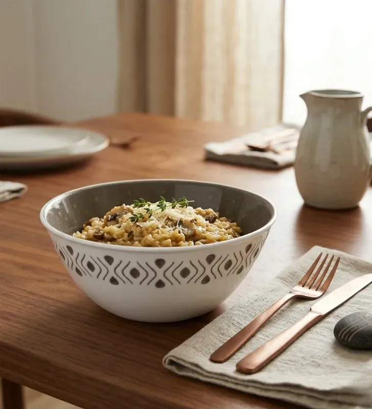 Bowl Tazón Elegancia No. 20 Cubasa – Color Topo Blanco/Gris