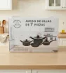 Juego de Ollas 7 pzs Yudha CM073N – Batería de Cocina Negra