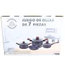 Juego de Ollas 7 pzs Yudha CM073N – Batería de Cocina Negra