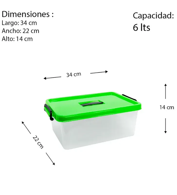 Caja Multiusos 6L D´Novo 37052 – Uso Rudo con Agarradera