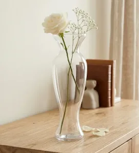 Florero Alemán Pardo-Glasstic – Plástico Transparente Resistente