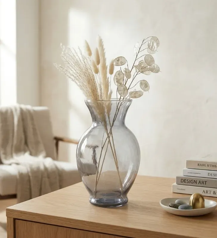 Florero 214 Jr. Pardo-Glasstic – Plástico Transparente Resistente