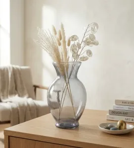 Florero 214 Jr. Pardo-Glasstic – Plástico Transparente Resistente