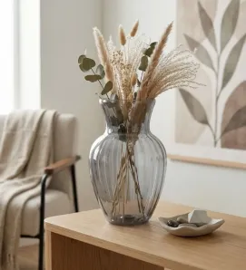 Florero 214 Normal Pardo-Glasstic – Plástico Transparente Resistente