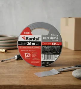 Cinta para Ducto 30m Santul 5696 – Reforzada Gris Plata