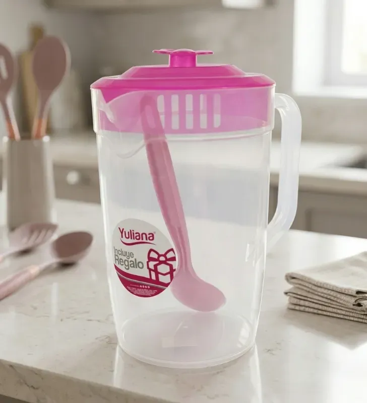 Jarra Maluma 4L Yuliana TX-034 – Con Cuchara y Tapa de Colores