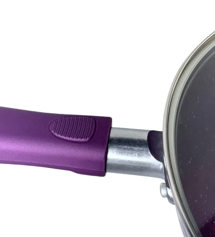 Batería Scarlett purpura 5 pzas · Aluminio antiadherente Cuisine Spot