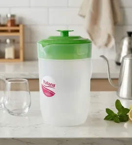 Jarra Maluma 1L Yuliana MX-481N – Natural con Tapa de Colores