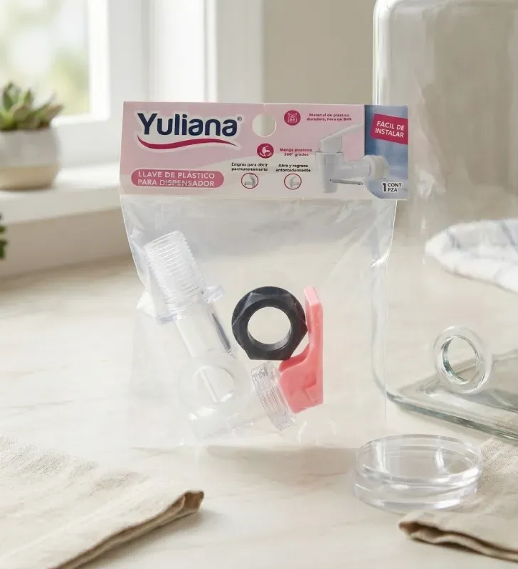 Llave de Plástico para Dispensador Yuliana R7-13130 – Tipo Rosca