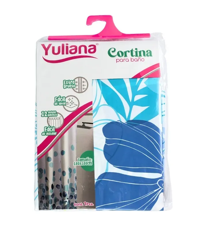 Cortina para Baño Extra Gruesa Yuliana M-60290 – Resistente y Anti-Moho