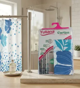 Cortina para Baño Extra Gruesa Yuliana M-60290 – Resistente y Anti-Moho